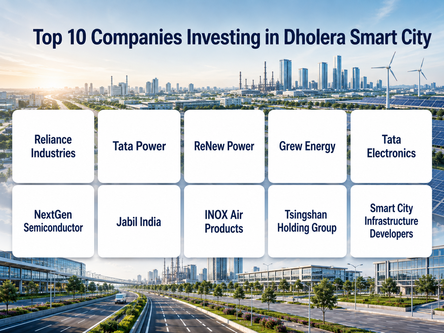 Top 10 Companies Investing in Dholera Smart City: Complete 2026 Investment Analysis